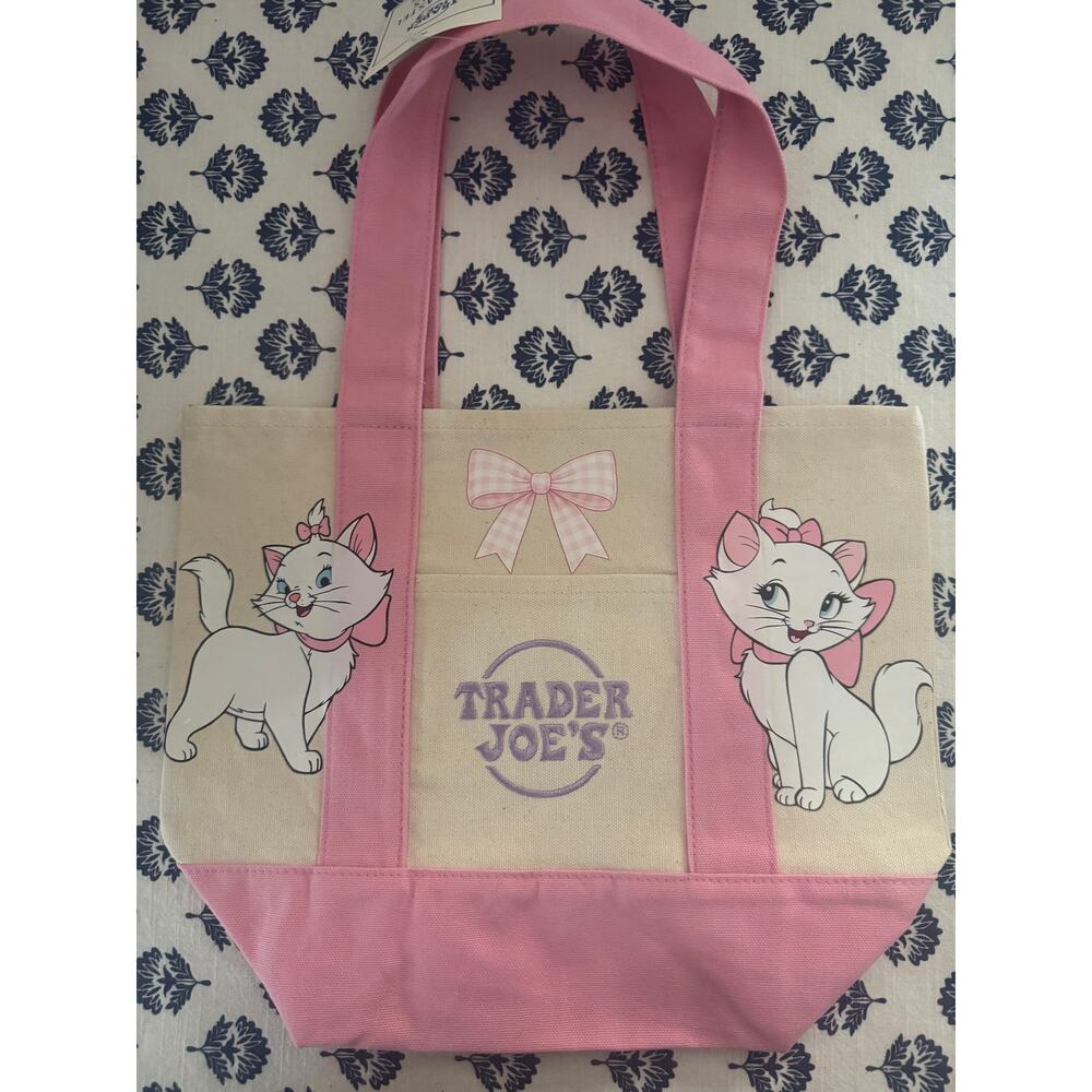 Disney Double Marie Pink Custom Made Trader Joes Mini Tote - Picture 2 of 16